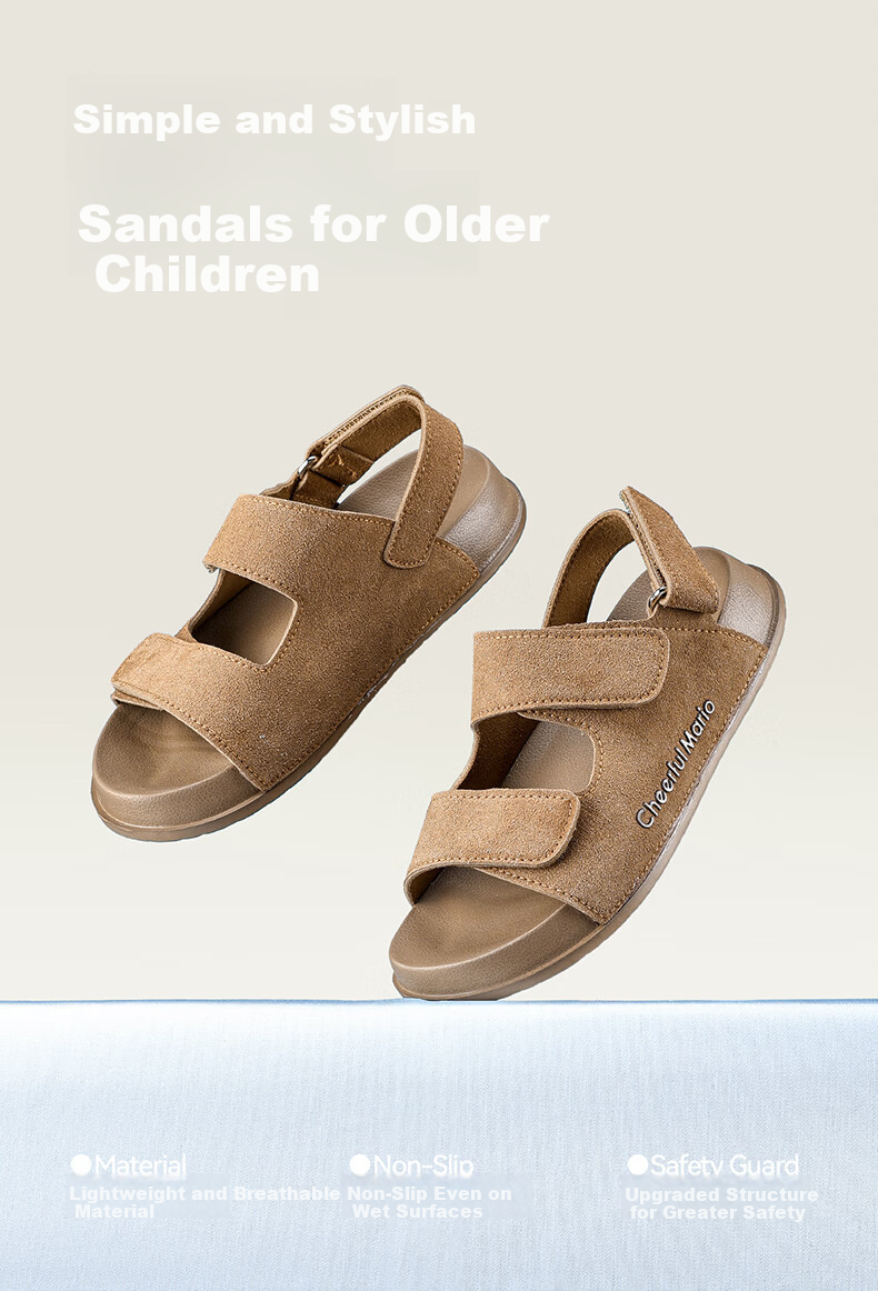 Cheerful Mario 2026 Summer New Girls' Sandals Kids Boys Soft Sole Breathable Outdoor Children Big Kids Beach Shoes 1