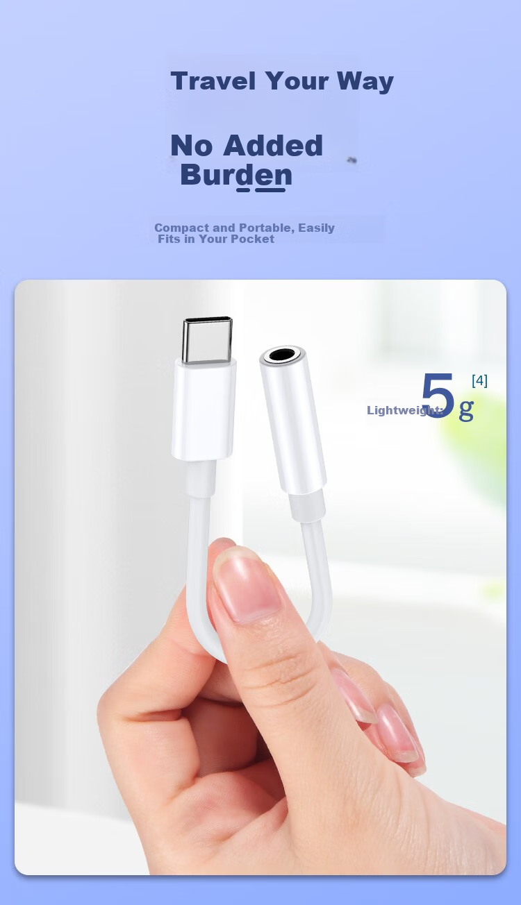 KOVOL Type-C to 3.5mm Headphone Adapter USB-C Audio Converter with DAC Chip Compatible with Apple iPhone 17/16, Huawei, Honor, Xiaomi Smartphones 4
