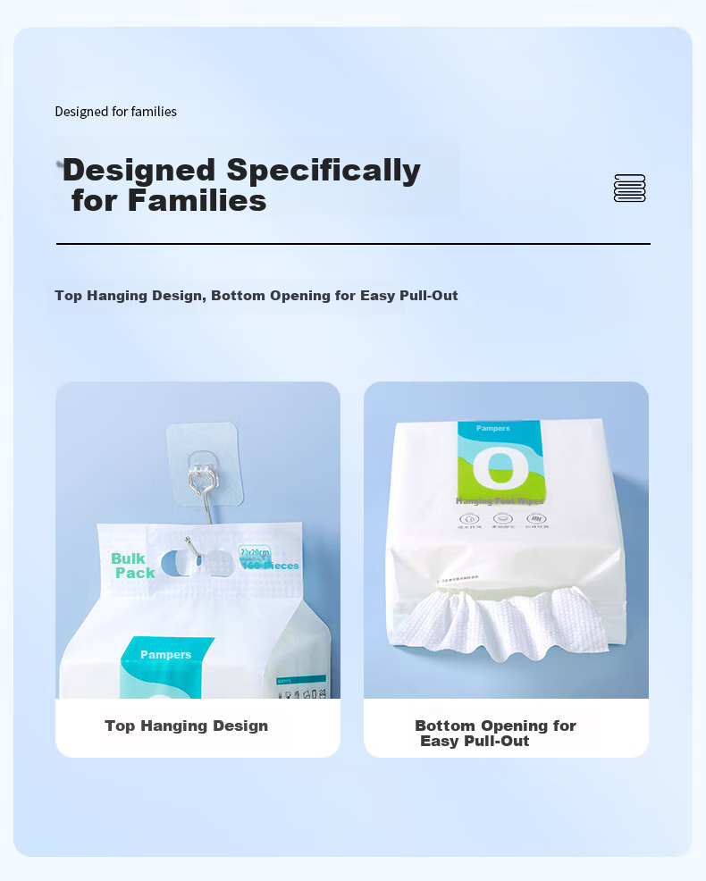 Beianshi Disposable Foot Wipes Hanging Type 160 Sheets Thickened Foot Cleaning Cloth Lazy Home Foot Bath Paper 16