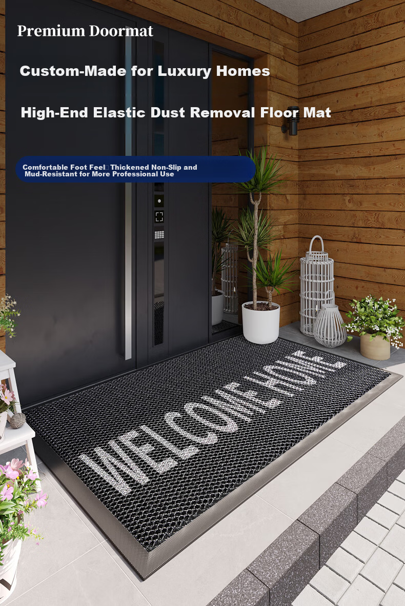 Qiqi Villa Heavy-Duty Entrance Door Mat Outdoor Carpet Non-Slip Dirt-Resistant Doormat 1
