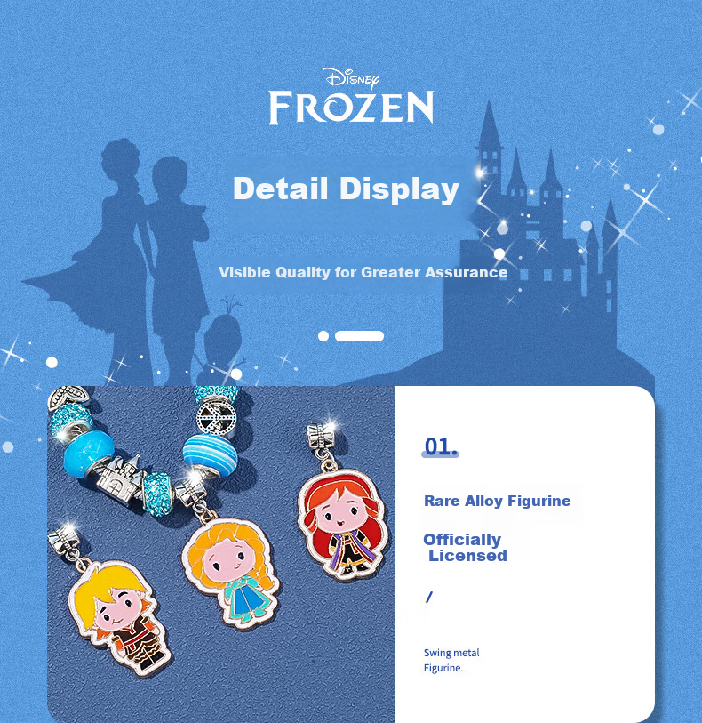 Disney Frozen Elsa DIY Landscape Dress-Up Gift Box Hair Clip Hair Accessories Bead Set for Girls Ages 3-9 Birthday Present 13