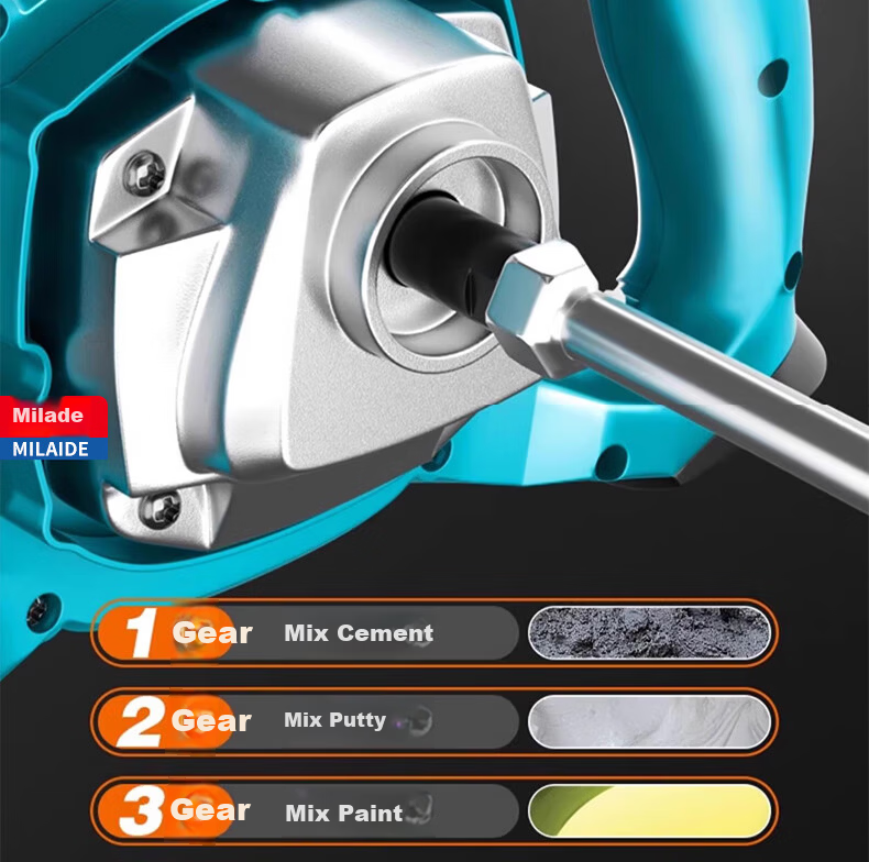 Milade High-Power Electric Mixer for Putty Powder, Cement Mortar, Paint, and Dough Mixing 14