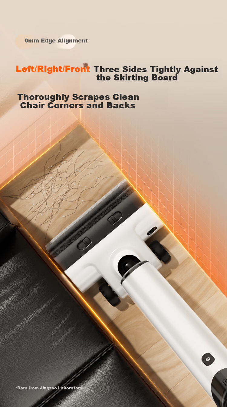 JD Jingzao Little Orca Plus Floor Washer 21KPa Suction 100℃ Hot Water Cleaning Wireless 3-in-1 Home Mop Vacuum Self-Cleaning Floor Cleaner Mother's Day Gift for Mom 15