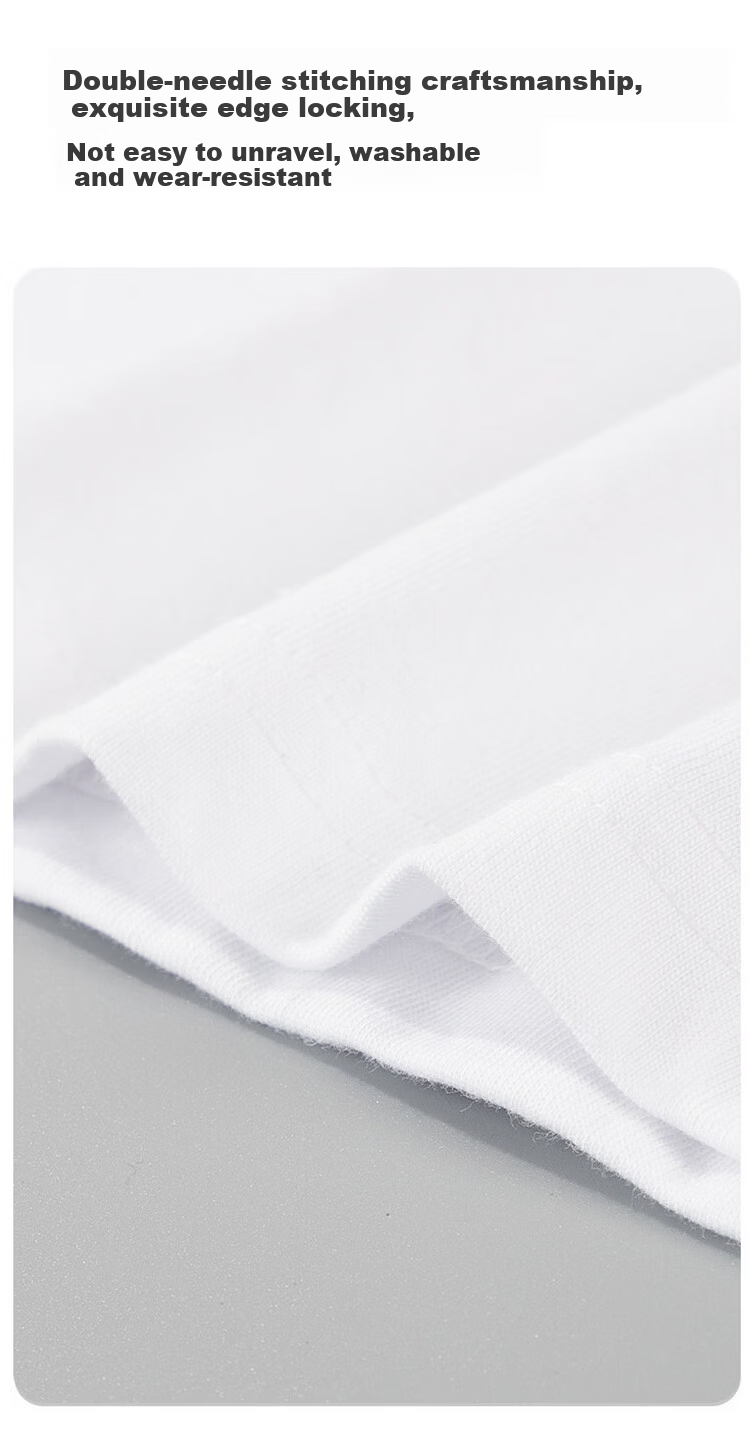 LangSha Pure Cotton Men's Long Sleeve Crew Neck T-Shirt 10A Antibacterial Mite-Resistant Autumn Winter White Undershirt Top 16
