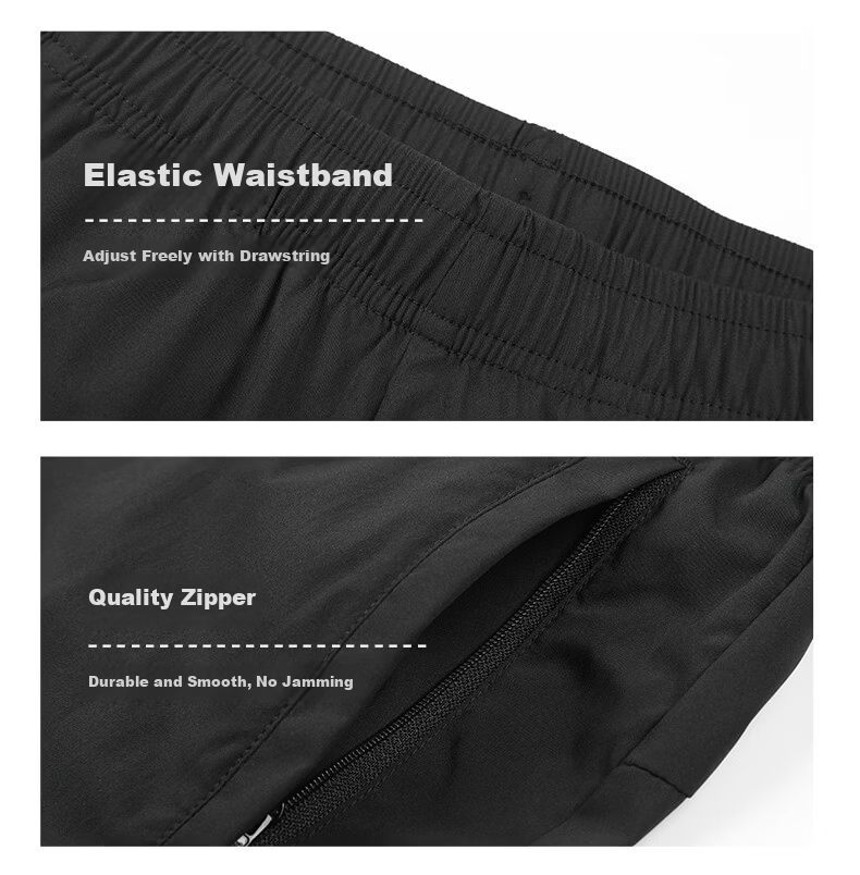 361° Men's Sports Pants, Spring And Summer Sun Protection Cool-Feeling Quick-Dry Pants, Straight-Leg Trousers, 632520702F, Super Black, XL 18