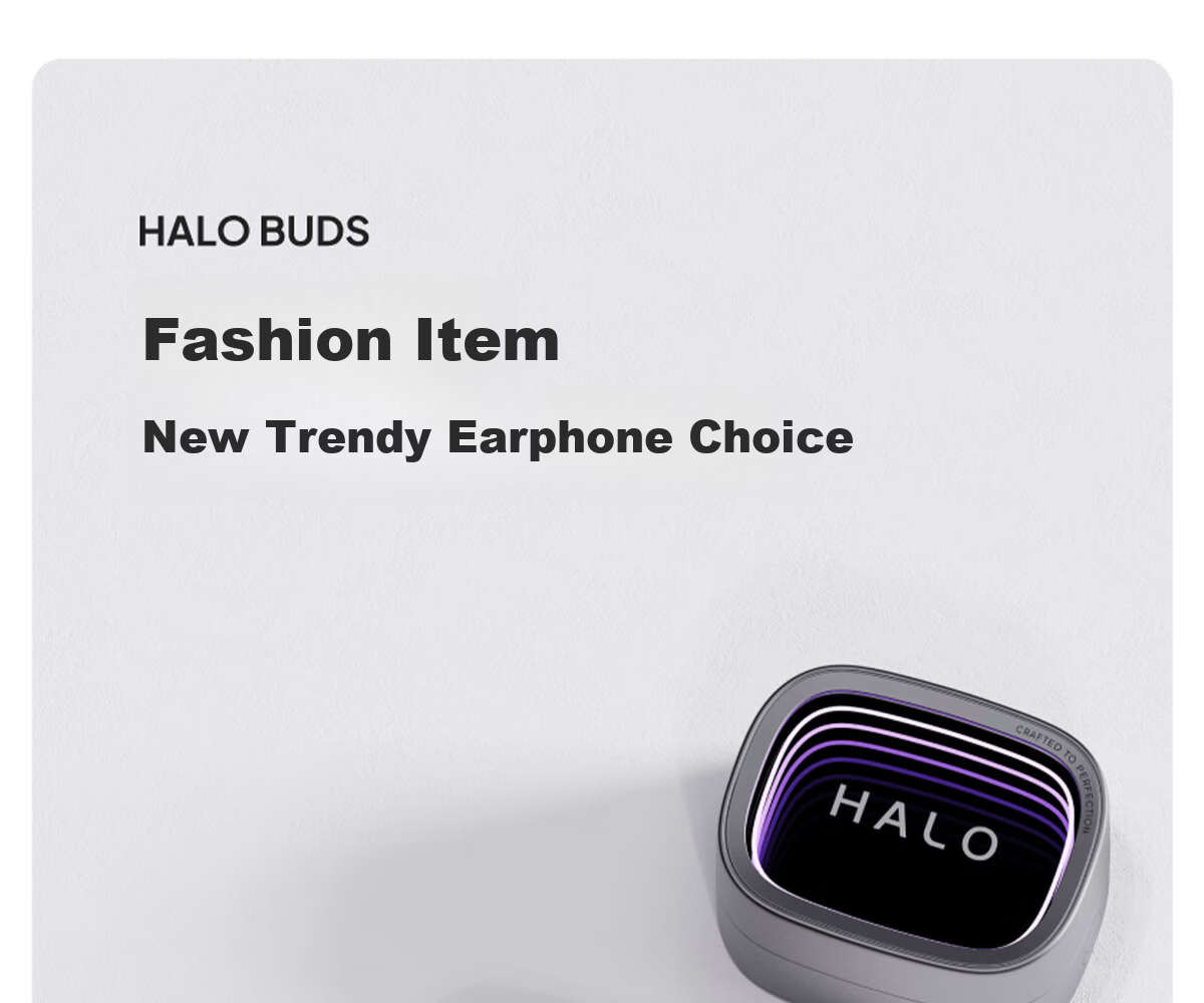 Edifier Halo Buds Semi-In-Ear Trendy Bluetooth Earphones Cyber Abyss Lighting Bluetooth 6.0 41H Long Battery Life Compatible with Apple Huawei Xiaomi Boundary-Breaking Black 34