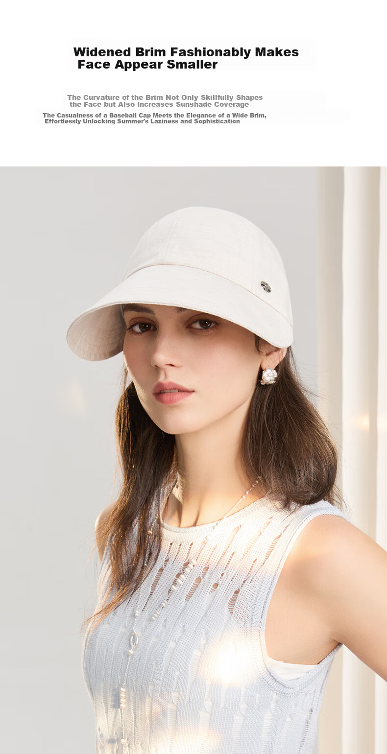 ELLE Women's Wide Brim Sun Hat, Versatile UV Protection, Face-Slimming Effect, Outdoor Sun Hat, Gift Idea 8