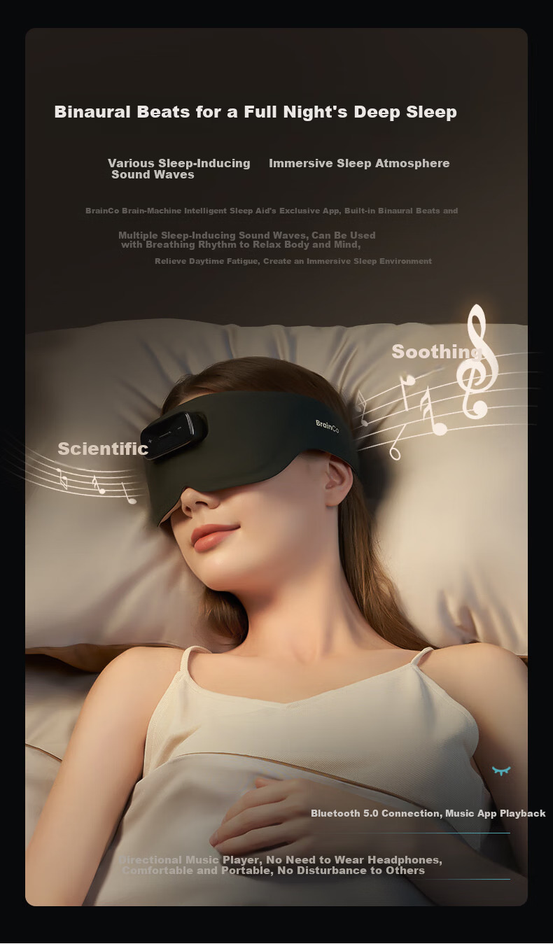 BrainCo Deep Dolphin Easleep Eye Mask Sleep Aid Device Sleep Monitoring CES Sleep Enhancer 520 Gift Birthday Gift Box - Dark Green (Premium Edition) 7