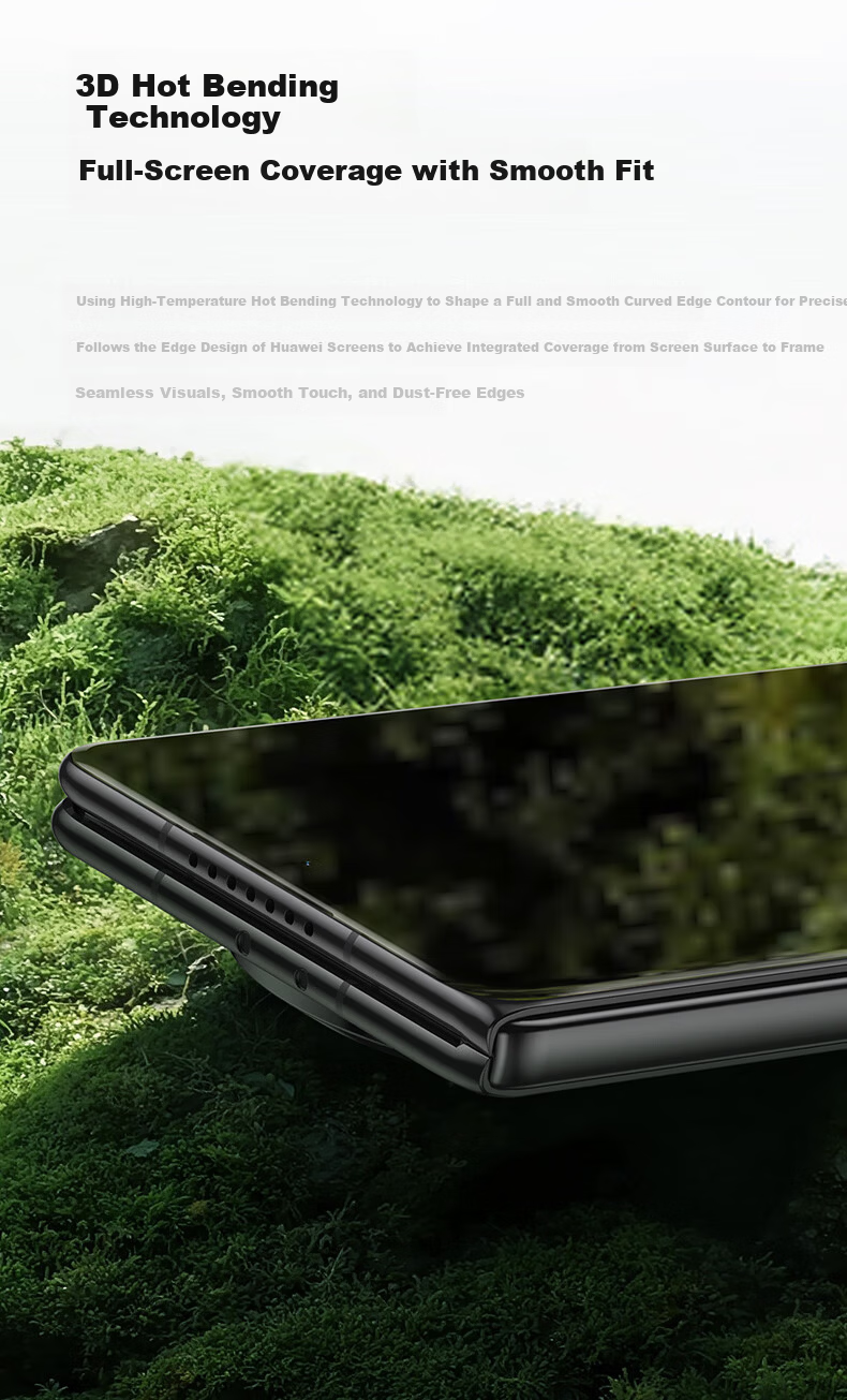 Benks King Kong Corning AR Anti-Glare Tempered Glass Screen Protector for Huawei Mate X7 Collector's Edition, High-Definition Curved Corning Anti-Reflective Eye Protection Film 3