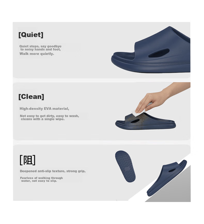 Qiumuxi Men's Slip-Resistant Thick-Soled EVA Indoor Quiet Home Bathroom Couple's Slippers with Soft Sole Feeling 9