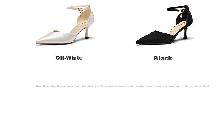 Zhuoshini Women's High Heels 2026 New Spring French Style One-Strap Sandals with Skirt Pointed Toe Single Shoes Black 36 4