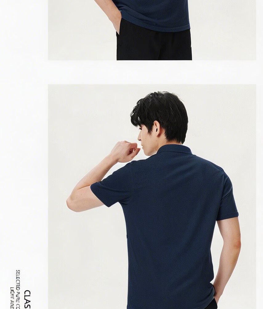 LI-NING Men's Polo Shirt Short Sleeve 2026 Summer New Cotton Breathable High-End Men's T-Shirt Sportswear 21