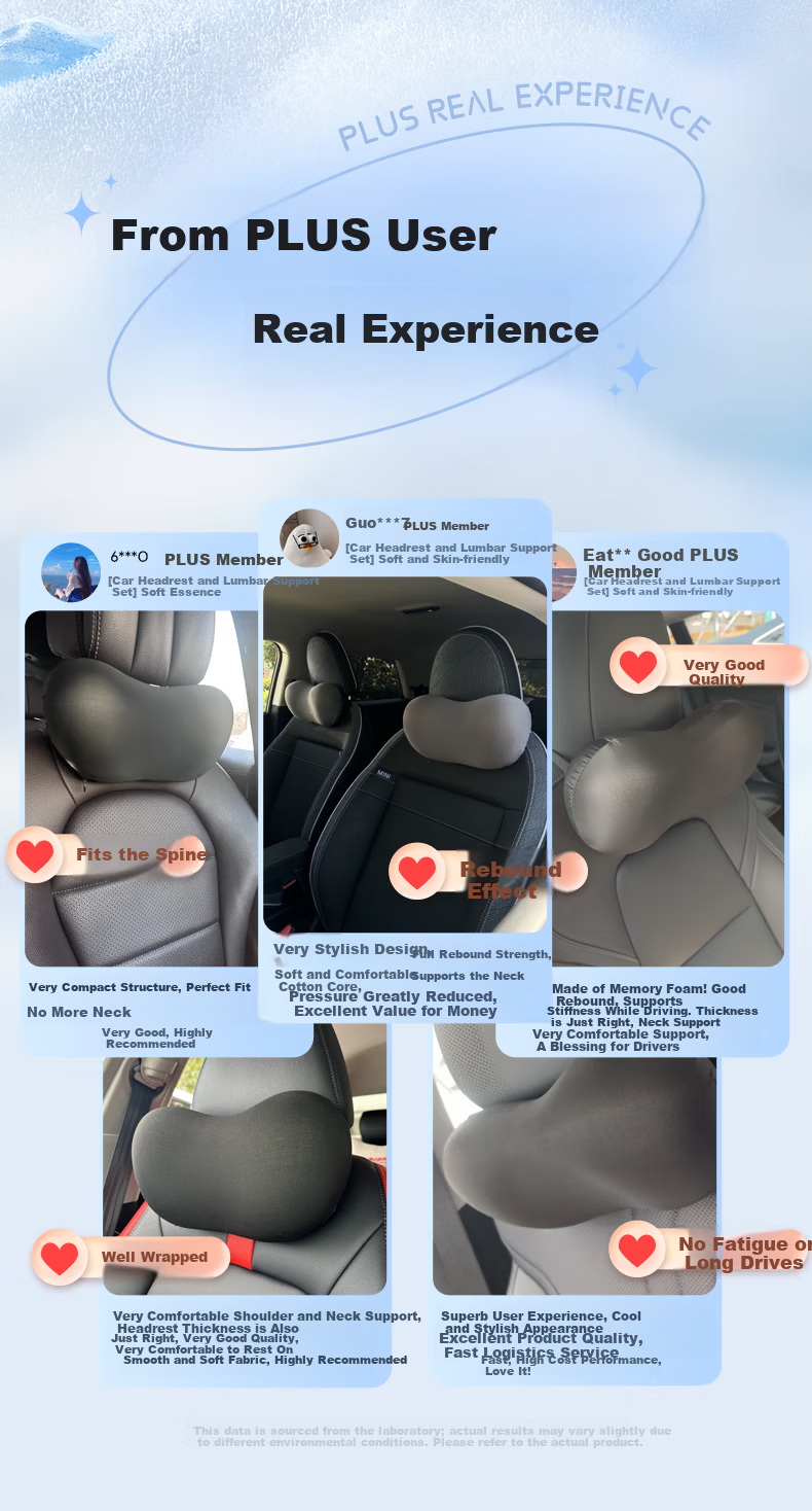 Zhiguozhe Car Headrest Neck Pillow Memory Foam Long-Distance Driving Seat Cushion Premium 3