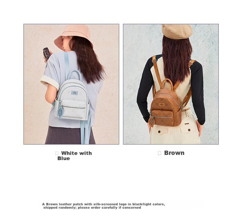 Dickies Backpack for Women, Lightweight Versatile Cute Classic Schoolbag Fashionable All-Over Print Commuter Travel Bag in Cinnamon Pink 6