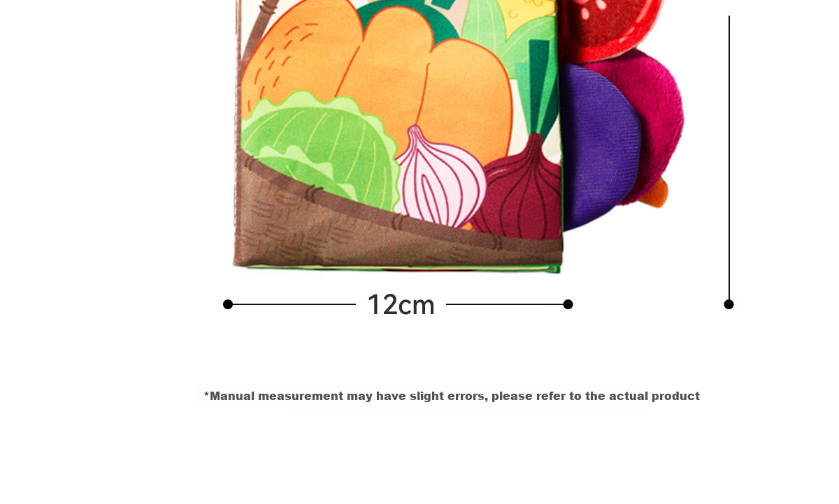 Dimoarch Early Education Cloth Book Baby Teething Washable Tear-Resistant Sound Tail Book 0-6-12 Months Children's Day Gift 19