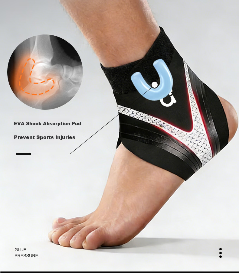 DISHU Ankle Brace Support for Sprained Ankles Ligament Injury Stabilizer Sports Basketball Protective Gear [Pair] 6