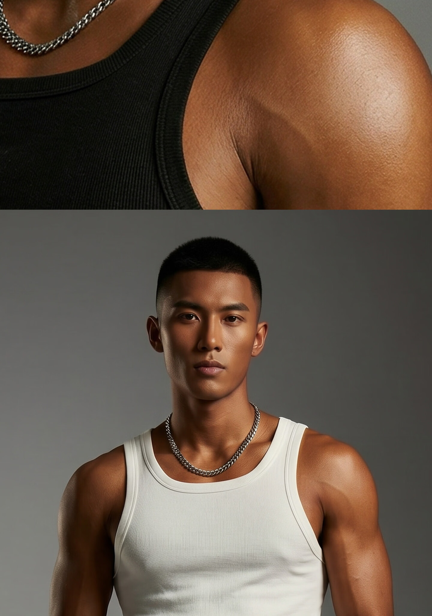 Liangpu Pure Cotton Ribbed Heavyweight American Style Men's Fitness Tank Top Sleeveless Training Shirt 20