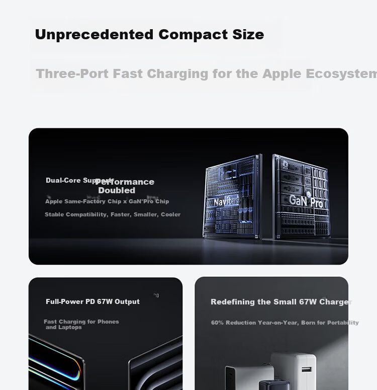 Baseus 65W GaN Charger Compatible with 45W Apple 17/16, Samsung, Huawei Phones, MacBook Pro Laptop Type-C PD Fast Charging, Star Black 6