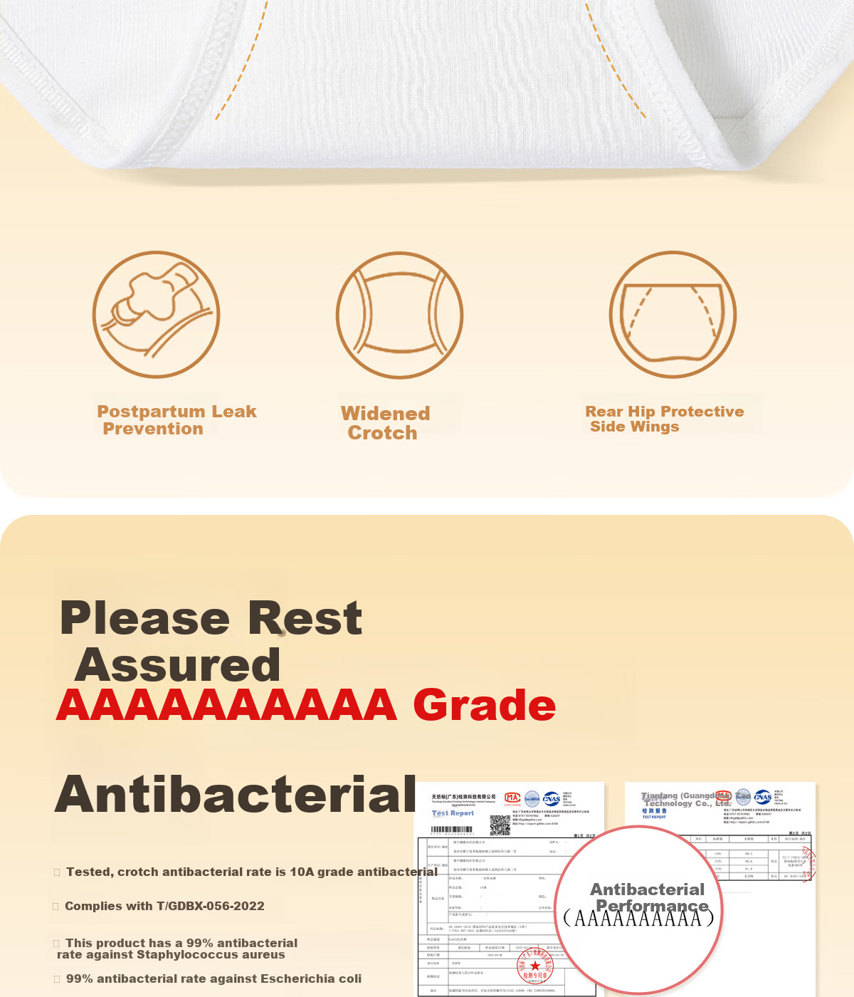 Deanqi Disposable Women's Maternity High-Waist Pure Cotton Medical Sterile C-Section Underwear Independent Packaging Plus Size 3XL 10
