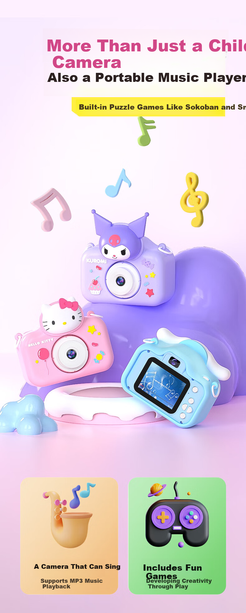 Chaopaixing HelloKitty Children's Digital Camera, Student Portable Small Pocket Camera, Ccd Alternative, Photography Travel, Can Transfer to Phone, Toy, Gift for Boys And Girls on Birthdays And Mid-Autumn Festival 8