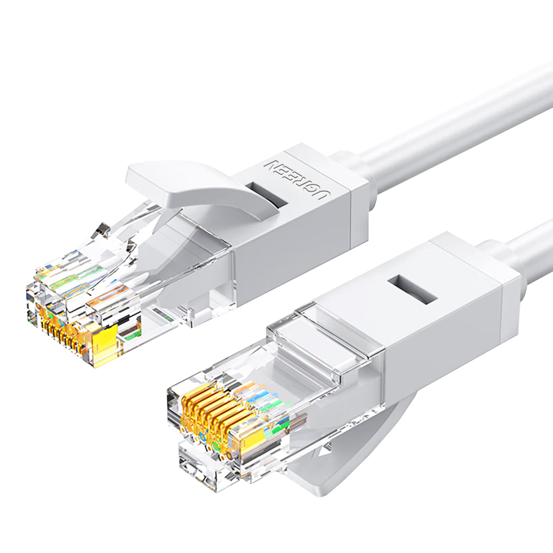 UGREEN Cat6 Ethernet Cable, Gigabit High-Speed Network Broadband Cable, Category 6 Home Computer Laptop Router Monitoring Cable, CAT6 Patch Cord White 1.5 Meters 15986