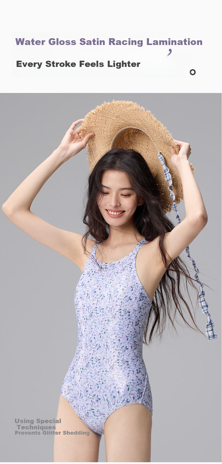 Keep Women's One-Piece Triangle Slim Fit Fashionable Hot Spring Swimming Suit 681 Moonlight White L 4