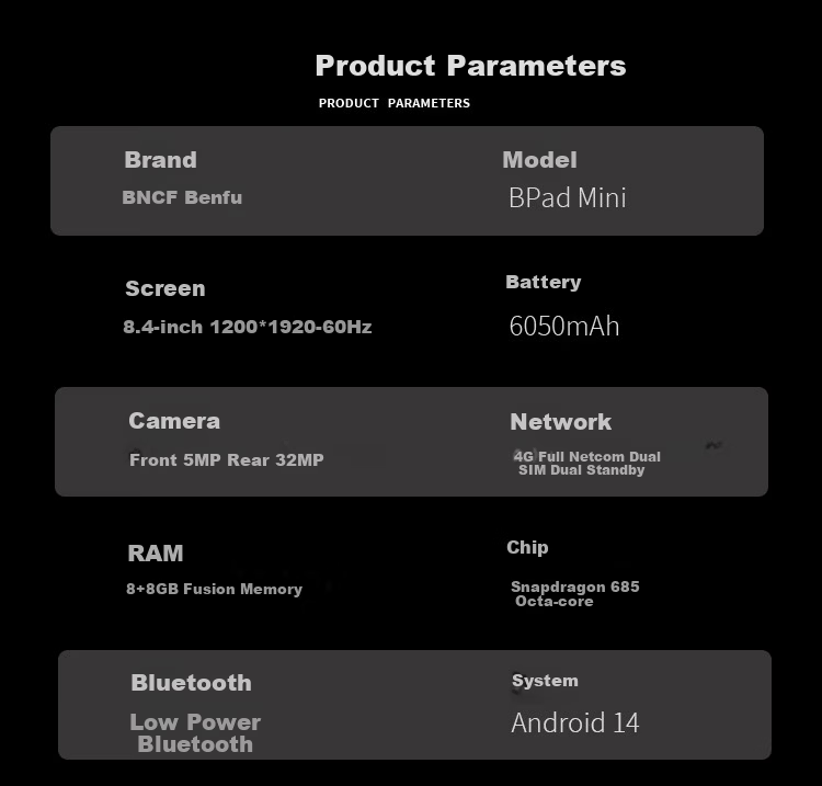 BNCF Bpad GT 2026 New Card-Calling Gaming Tablet 8.8-inch Dimensity 8300 Octa-Core 120Hz High Refresh Rate Tablet for Students Gaming Entertainment 15