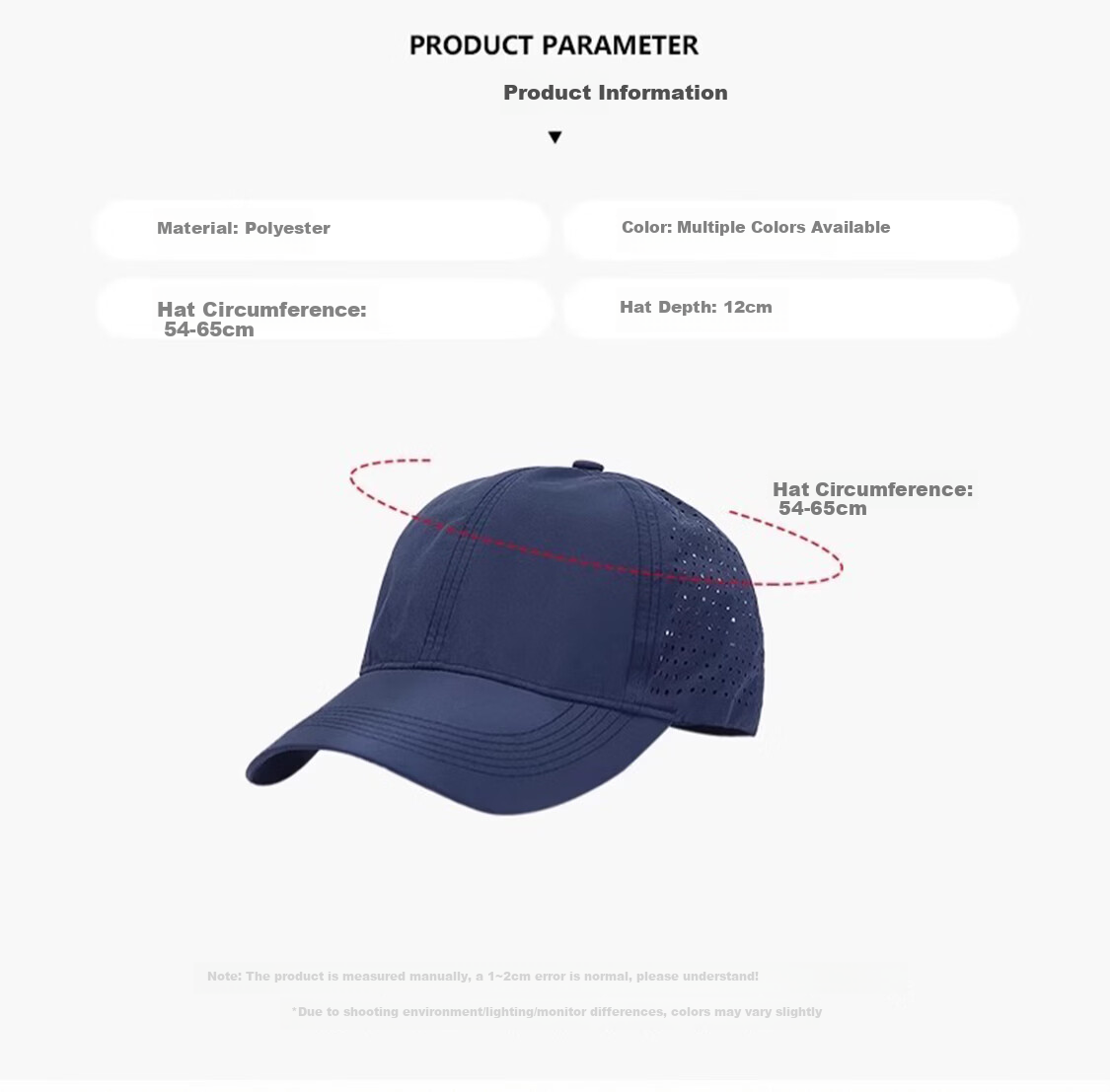Yu Xiaoduo Quick-Dry Mesh Breathable Baseball Cap Running Sports Unisex Waterproof Sun Protection Dark Navy Dad Hat 8