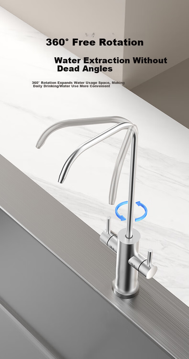 Yibai Water Purifier Faucet Kitchen Household Direct Drinking 2-Way Dual Outlet Sink Faucet Vegetable Washing Basin Universal 304 Stainless Steel Faucet 11