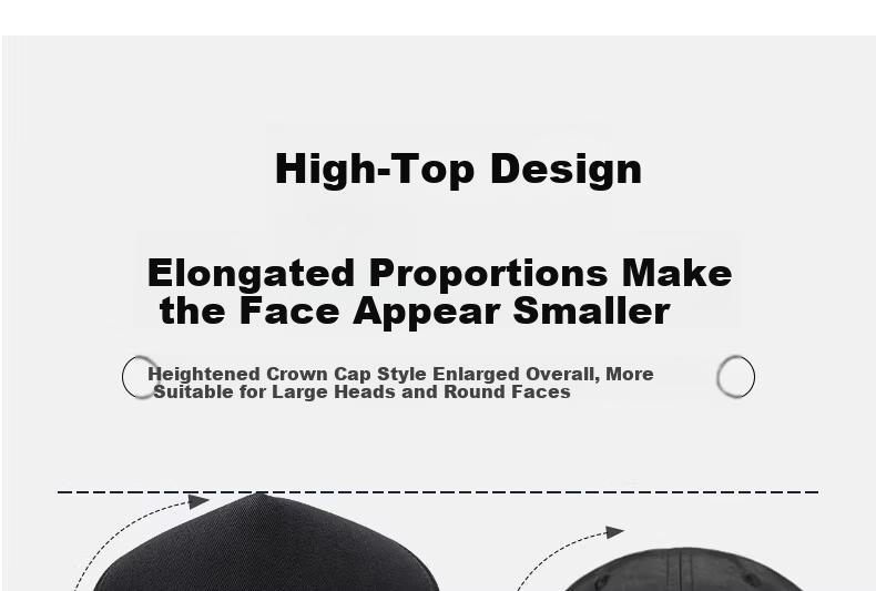 Miiow Men's Summer Deep High-Top Hat Casual Black Baseball Cap Sunshade Duckbill Hat 7
