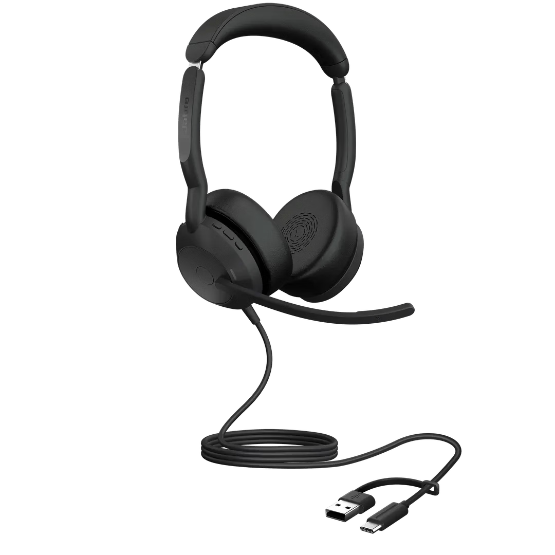 Jabra Evolve2 50 MS Bluetooth Noise-Cancelling Headset for Office, Conference Calls, Customer Service, Telemarketing, and Online Education