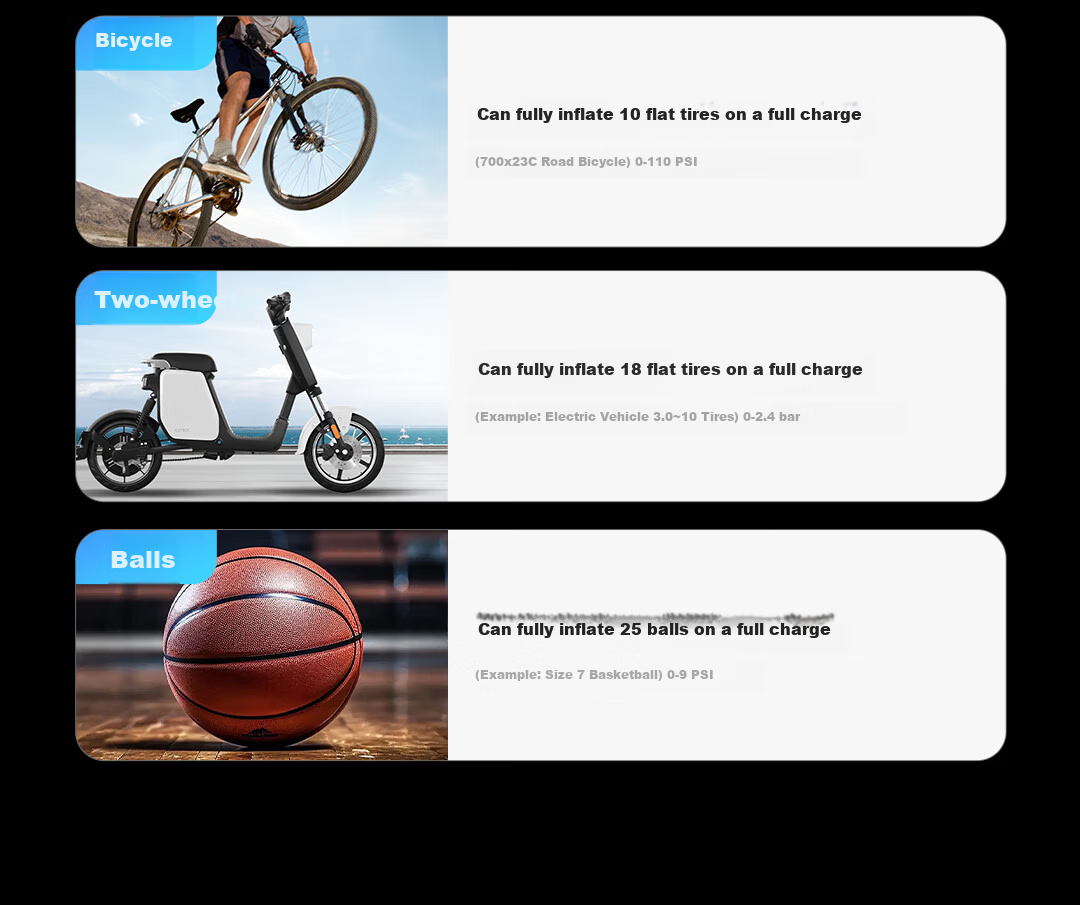 70MAI Wireless Air Pump 2 Car Portable Inflator Tire Pump for Bicycle Electric Vehicle Basketball 10