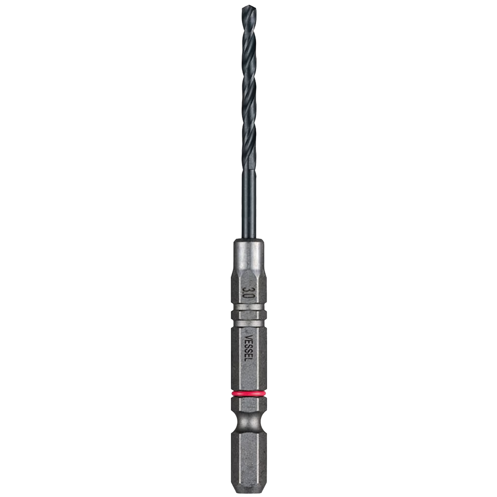 VESSEL AMD-3.0 Hex Shank Twist Drill High-Speed Steel Metal Drilling Bit Shock Absorbing Drill Φ3.0X94mm