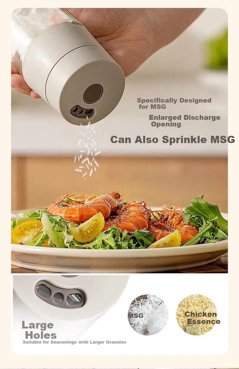 ASD Seasoning Box Measured Salt Container Dual-Use Salt and Spice Jar Kitchen Adjustable Salt Sugar Dispenser 5