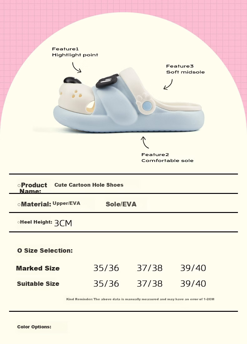 YUZHAOLIN Cute Cartoon Parent-Child Kids Outdoor Closed-Toe Clogs 4