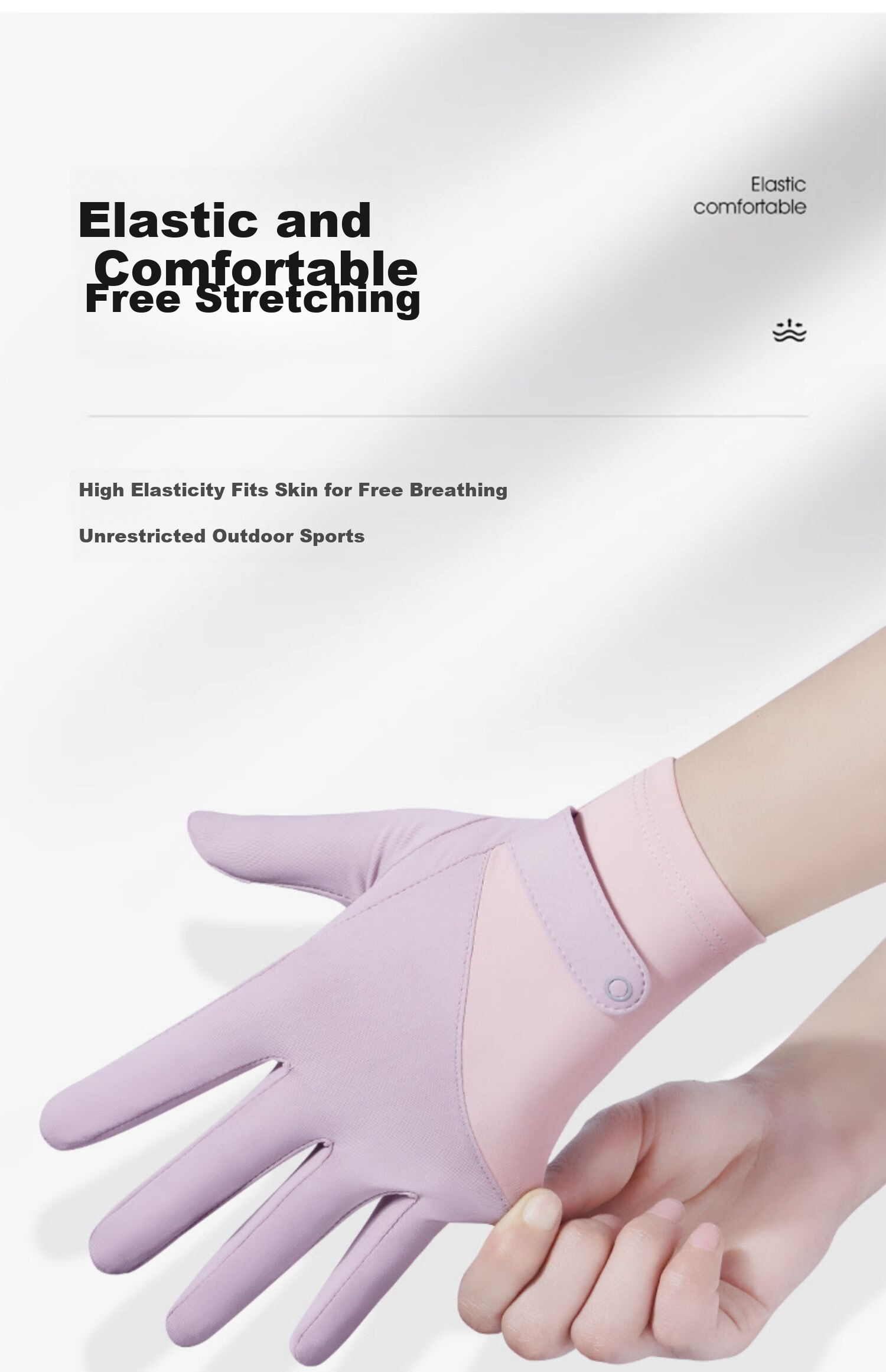RED DRAGONFLY Women's Summer Thin Sunscreen Gloves Fingerless Touchscreen Ice Silk Anti-UV Non-Slip Driving Cycling Gloves 4