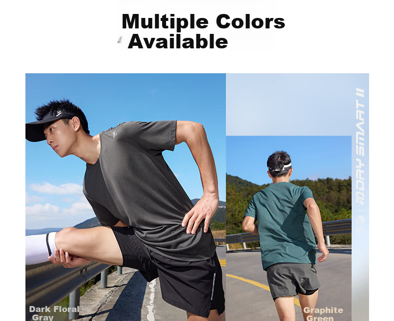 361° Men's T-Shirt Spring Summer New Sports Running Quick-Dry Loose Outdoor Reflective Short Sleeve Top 652622101-4 14