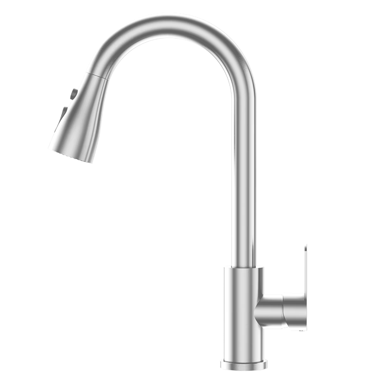 MEJUE Kitchen Faucet Three-Function Hot and Cold Pull-Out Stainless Steel Sink Faucet Z-011091