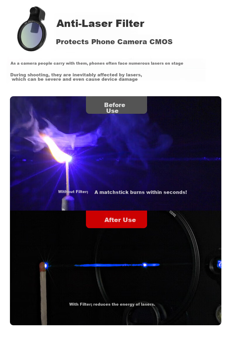 Kase 58mm Magnetic Adjustable Short Starburst Filter for Mobile Phones Night Scene Starburst Lens Nightscape Sparkling Star Filter 5