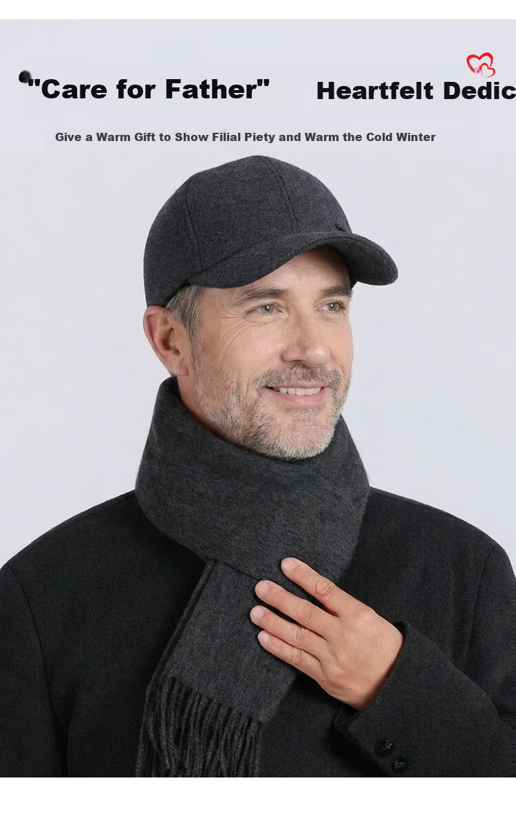 Hengyuanxiang Men's Autumn Winter Fleece Lined Warm Baseball Cap for Middle-aged and Elderly, New Year Birthday Gift for Dad 15