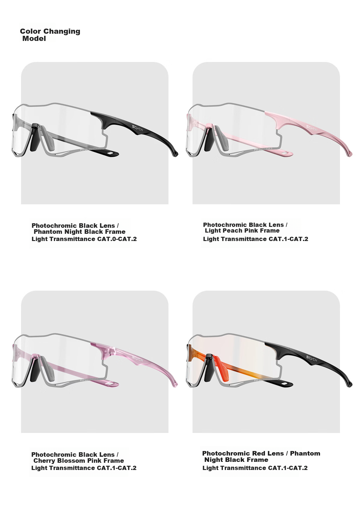 SCVCN Colorful Running Glasses Marathon Outdoor Sports Anti-Glare Windproof Sunglasses Unisex 13