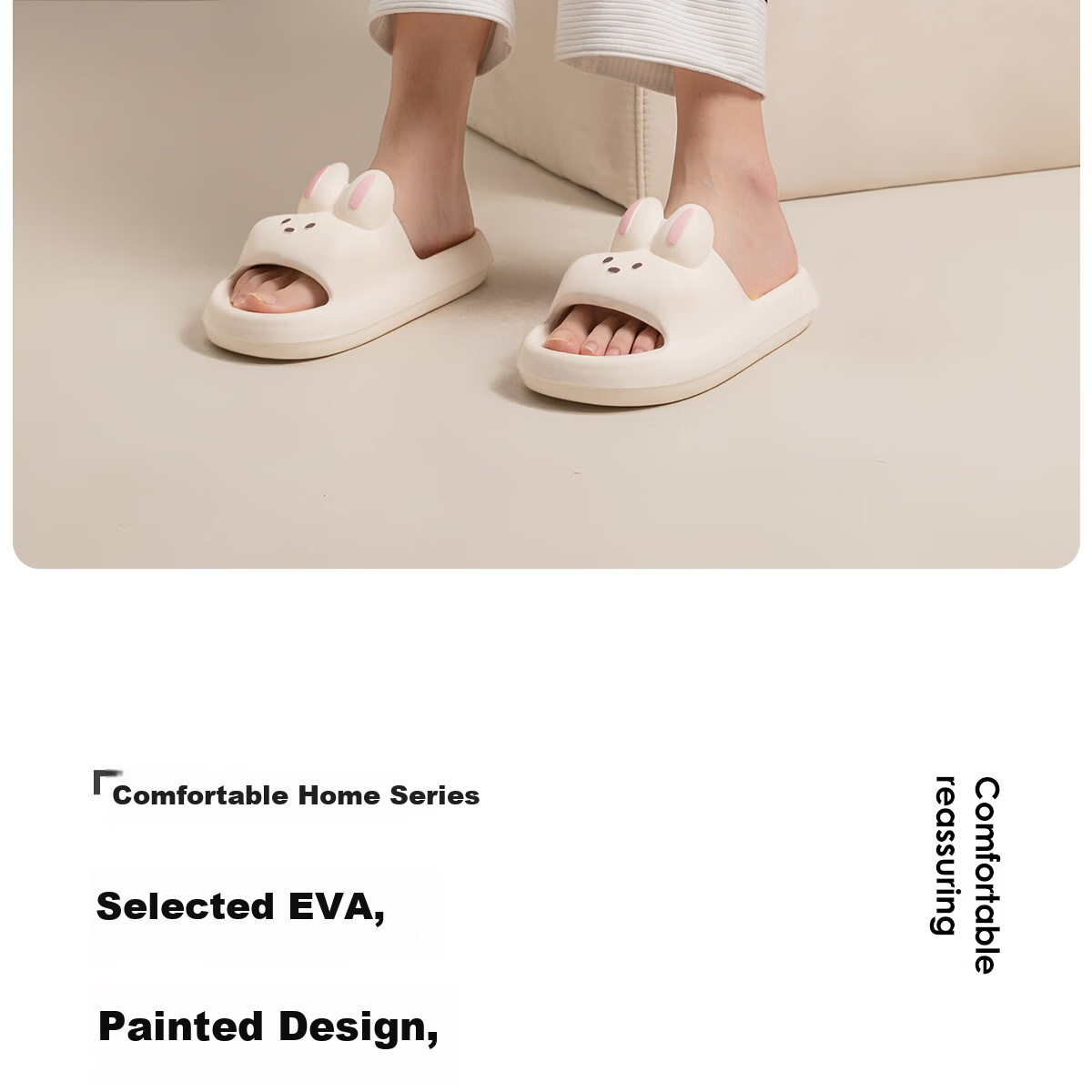 Lidani Kids Parent-Child Slippers for Girls Ages 6-12, Non-Slip EVA Bathroom Cute Bath Sandals 2