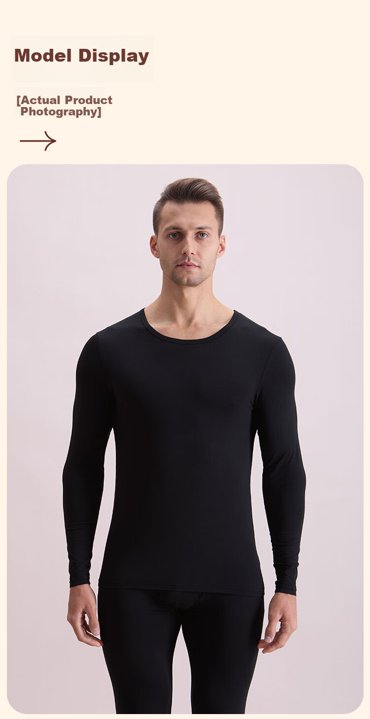 COVER ORANGE Men's Thermal Underwear Winter Set Modal Antibacterial Antistatic High Elasticity Temperature Lock Comfortable 9