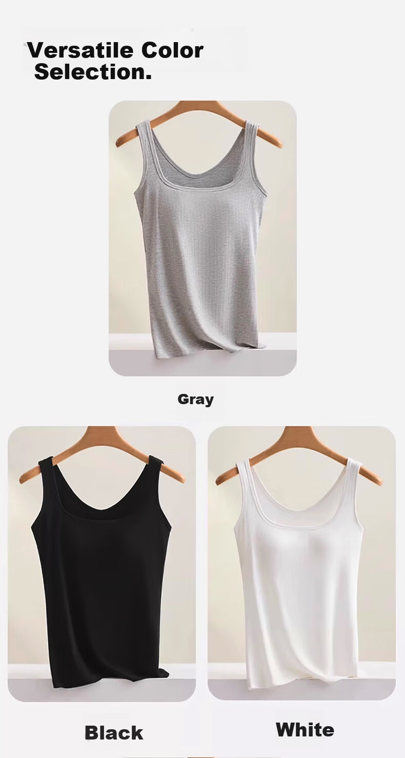 BOPRUIEY Women's Strappy Vest with Built-in Bra, Summer Thin Backless Sleeveless Sports Tank Top, Long Outerwear Layering Shirt 6