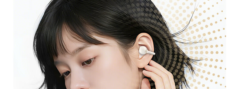 IKF Zhaoyue Clip-on Bluetooth Earphones Wireless Open Bone Conduction Non-In-Ear Zero Sensation Cushion Ultra-Long Battery Life Sports for Huawei Apple Yunyan White 13