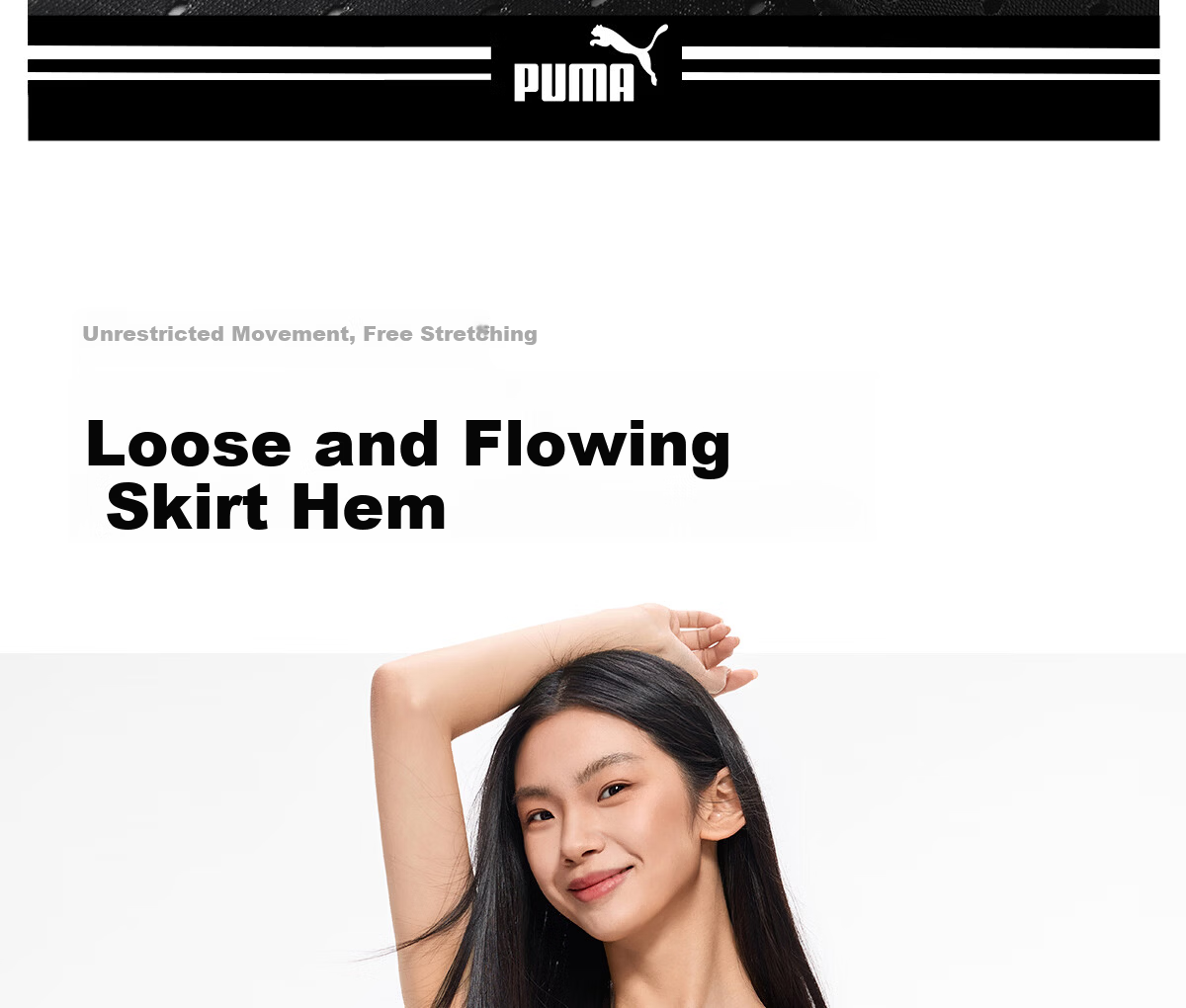 PUMA Women's Two-Piece Swim Skirt Slim Fit Breathable Versatile Casual Vacation Swimwear One-Piece Skirt and Short Skirt 12