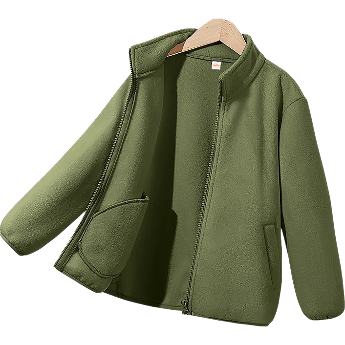 Baleno Kids' Reversible Fleece Hoodie for Autumn/Winter 2025, Unisex Solid Color Winter Coat for Big Kids