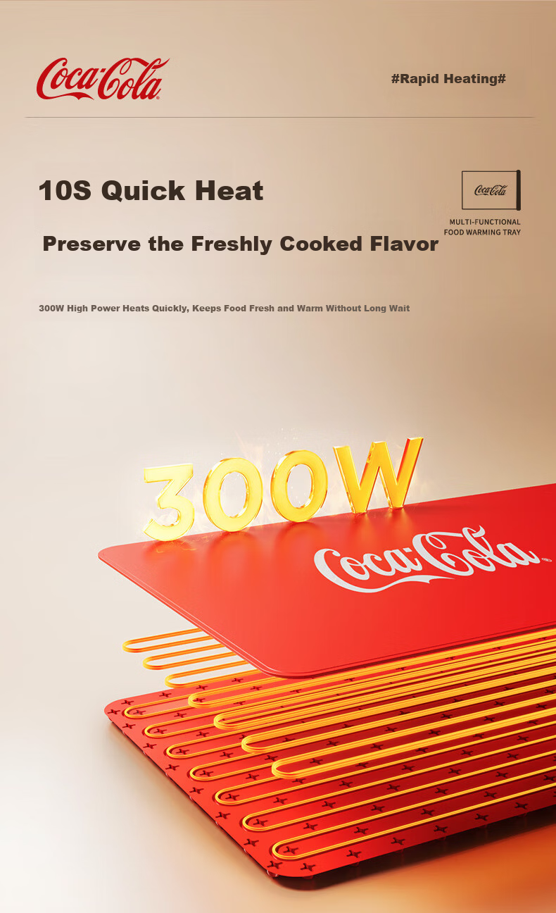 Coca-Cola Flexible Foldable Multifunctional Household Global Rapid Heating Table Warmer Mat Food Heating and Insulation Board 3