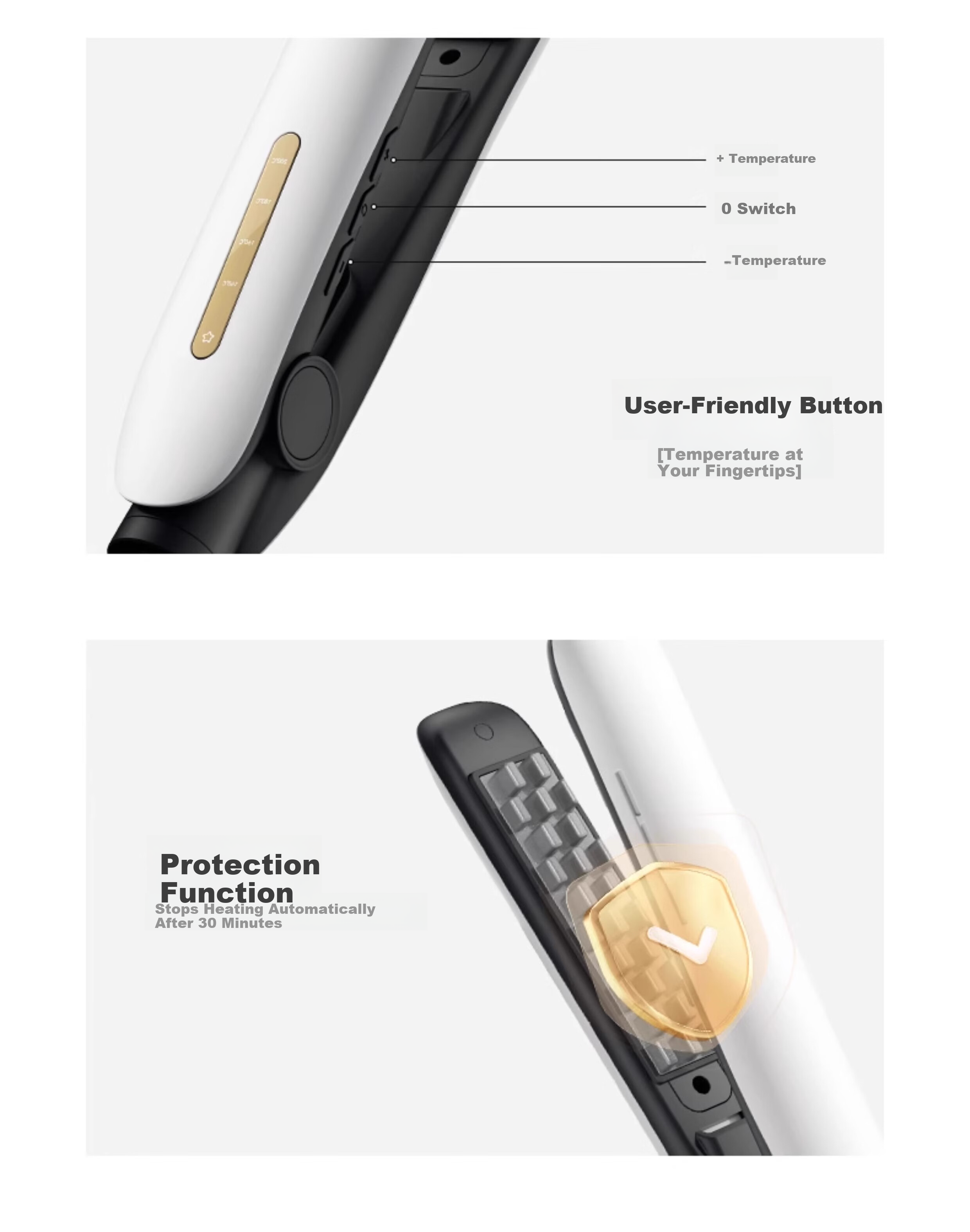 MinHuang Corn Hair Crimper High Crown Tool Corn Perm Crimper Root Padding Corn Mustache Crimper Foil Perm Negative Ion Unisex Corn Crimper XN-835-1 18