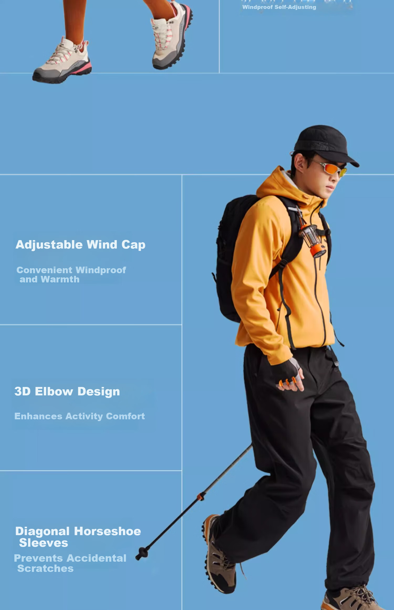 TOREAD Softshell Jacket Outdoor Sports Warm Windproof Fleece Hiking Mountaineering Coat Men Moon Rock Gray XL 17
